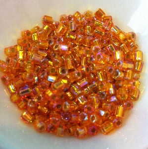 Orange Silverlined Rainbow 2-Cut 6/0 (637) Qty: 10 grams