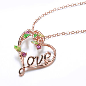 "Devoted Love"Heart Pendant Necklace, Crystal from Swarovski,Gifts for Women Anniversary Birthday
