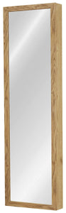 Shop for plaza astoria over the door wall mount jewelry armoire with full length dressing mirror and vanity mirror for earrings necklaces and rings oak