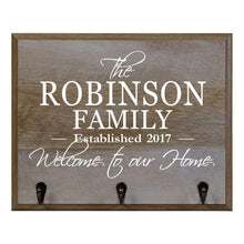 Load image into Gallery viewer, Cherry Wood Personalized Coat Rack Wall Sign 15" w x 12" h 4.25" deep