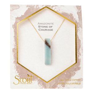 Stone Point Necklace-Amazoite/Stone of Courage
