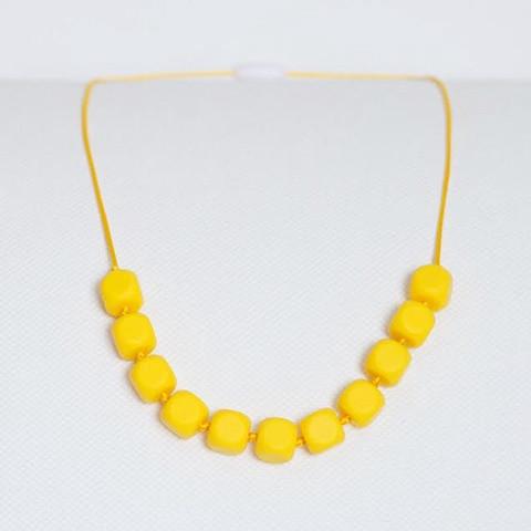 Peachtree Teething Necklace Marshmallows Yellow