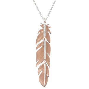 Montana Silversmiths Rose Gold Feather Necklace
