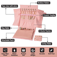 Load image into Gallery viewer, Jewelry Suede Organizer Roll