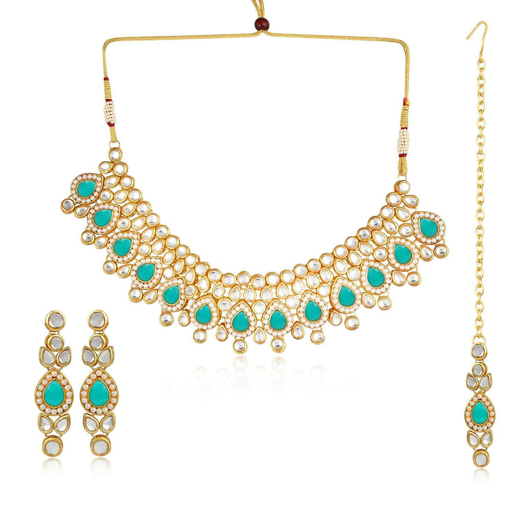 Karatcart 22K GoldPlated Kundan Pearl Necklace