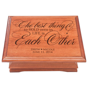 Wedding Anniversary Personalized Jewelry Box "Each Other"