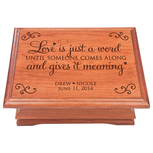 Wedding Anniversary Personalized Jewelry Box "Love"