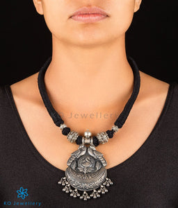 The Nayana Silver Peacock Necklace