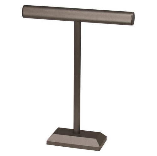 #BD-2114R-SG Steel Gray Faux Leather T-Bar Display