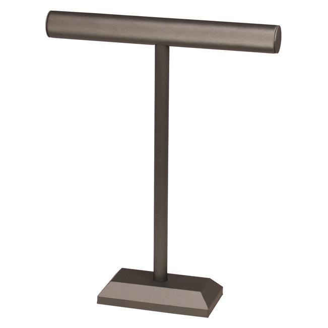 #BD-2114R-SG Steel Gray Faux Leather T-Bar Display
