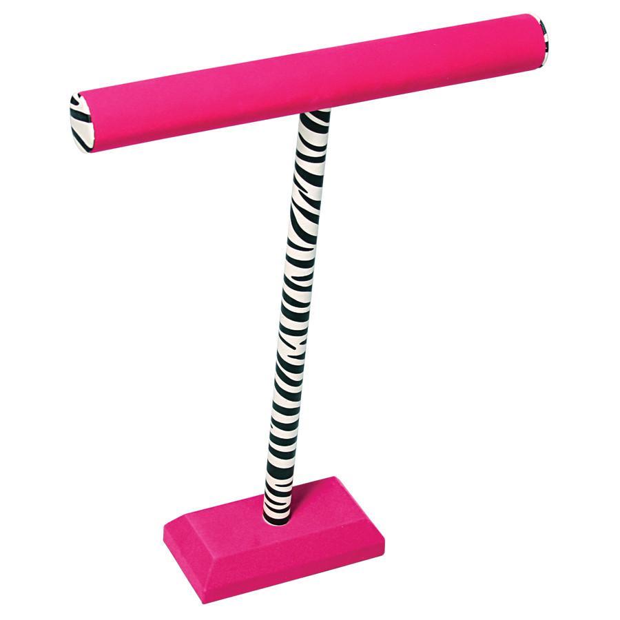 #BD-2114V-ZP Pink Zebra Print Tall T-Bar Display