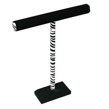 #BD-2114V-ZR Black Zebra Print Tall T-Bar Display