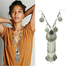 Load image into Gallery viewer, Bohemian Vintage Coin Long Pendant Necklace