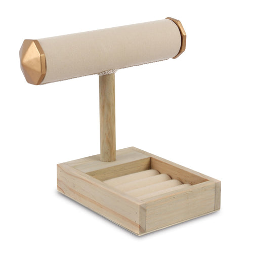 #COP2942 Table Top Necklace Holder & Wooden Jewelry Display