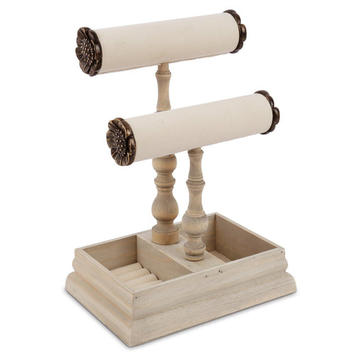 #COP2987 Wooden Jewelry Stand - Table Top Necklace Holder & Jewelry Display