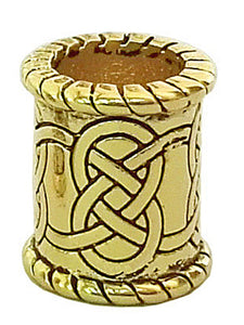 New! Celtic Strength Hair Bead - Gold Wide