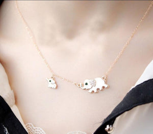 "Follow Me" Mommy & Me Elephant Necklace