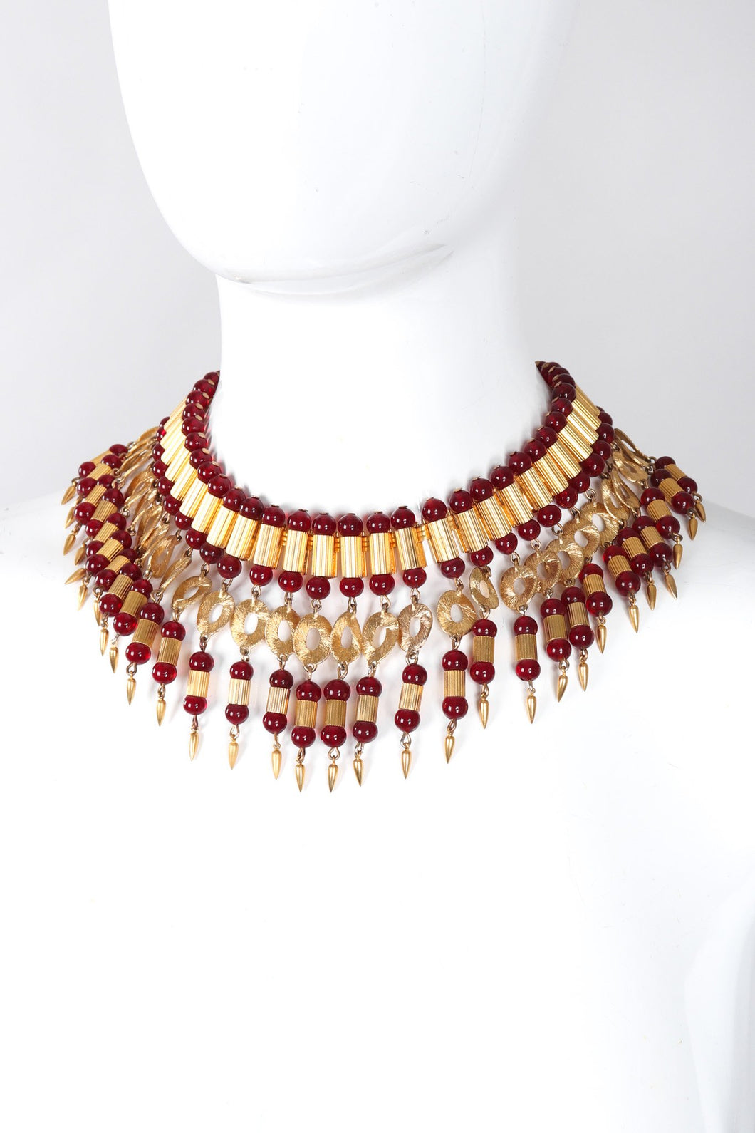 Bead Collar Necklace and Earring Set