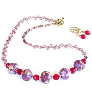 Petit Plum: Delicate Beaded Necklace Set