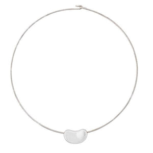 TIFFANY & CO. ELSA PERETTI Estate Sterling Bean Hoop Necklace