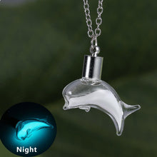 Load image into Gallery viewer, Dolphin Backer Glow In the Dark Vial Necklace