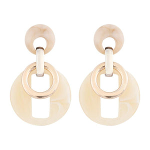 AENSOA New Square Acrylic Drop Earrings For Ladies Trendy Dangle Earrings For Women Statement Jewelry Wholesale Party Gift