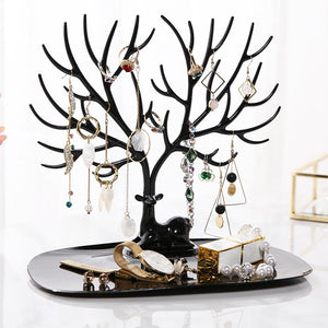 Small Deer Earrings Necklace Ring Display Stand