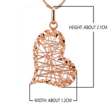 Load image into Gallery viewer, 18k Pure Gold Pendants Heart Shape Charm Au750 Rose Fine Jewelry Fashion Classic Women Girl Gift Hot Selling Simple 2017 New