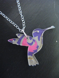 Hummingbird Design Reversible Necklace