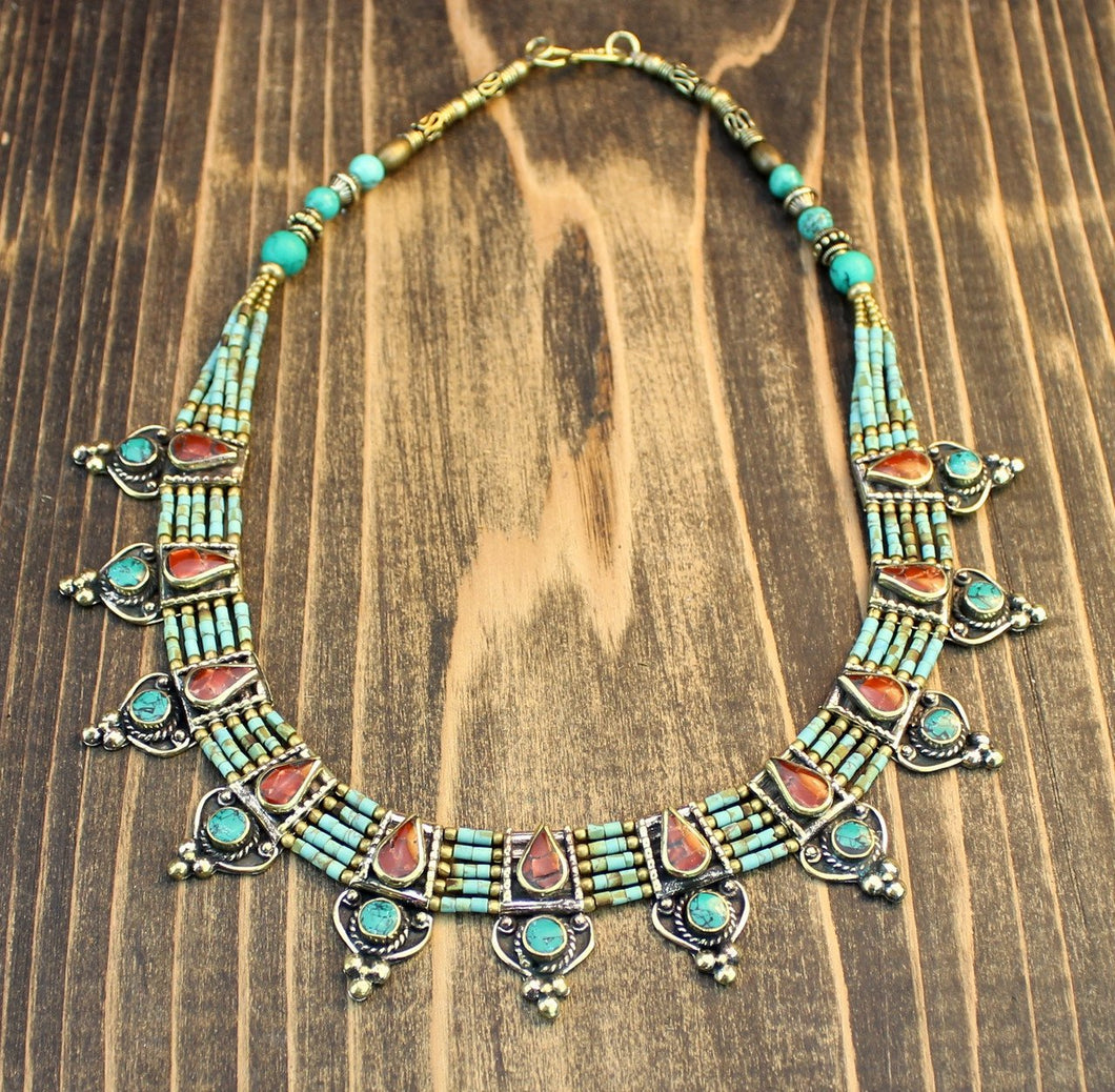 Turquoise Mountain Trek Necklace