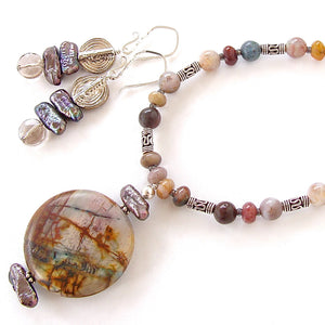 Paz: Natural Stone Jewelry with Jasper Pendant