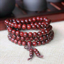 Load image into Gallery viewer, 6MM Natural Sandalwood Buddhist Buddha Meditation 108 Beads