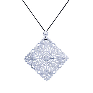 Lacey Diamond Silver Necklace