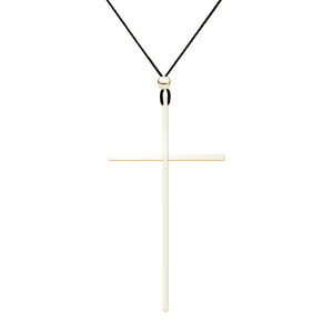 Lacey YG Big Cross Necklace