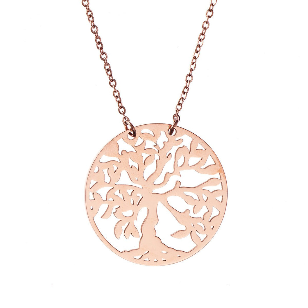 Tree Of Life Die Cut Disc Necklace