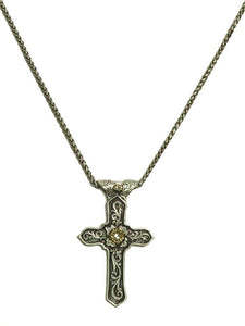 Floral Metal Cross Necklace NC50051