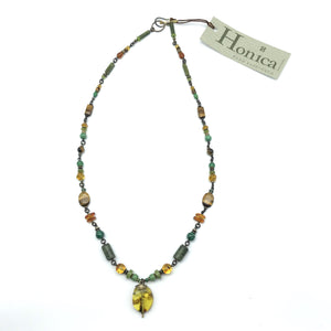Elemental Amber Necklace, 25 inches