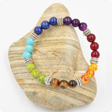 Load image into Gallery viewer, 7 Chakra Healing Bracelet with Real Stones