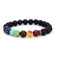 Load image into Gallery viewer, 7 Chakra Healing Bracelet with Real Stones