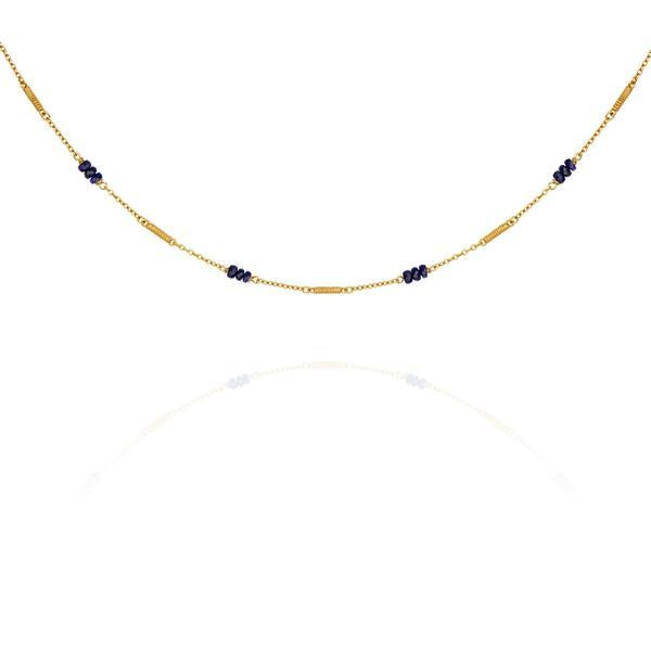 Quinn Sapphire Necklace, Gold