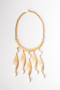 Shell Waterfall Collar Necklace