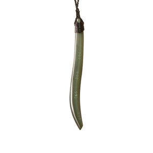 Siberian Jade Slender Adze Necklace