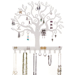 Hanging Jewelry Holder, Earring Organizer & Necklace Rack, Wall Mount Tree of Life