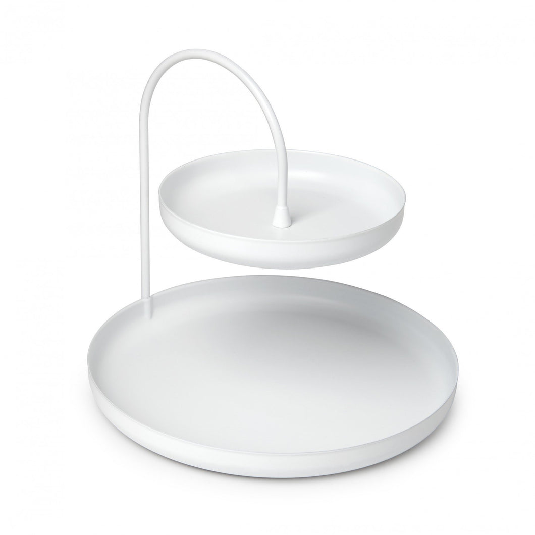 Poise Two Tiered Tray White