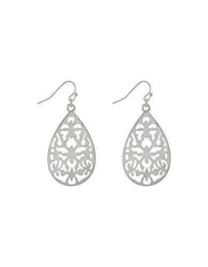 Accessorize Short Drop Drop Earrings for Girls (Silver) (MN-58176912001)