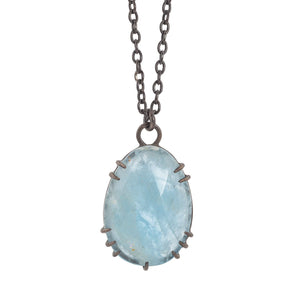 NEW! Large Aquamarine Egg Vanity Necklace by Hannah Blount