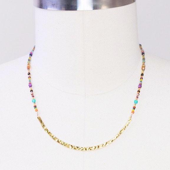 Necklace - Confetti Meridian Necklace - Gold - 11211