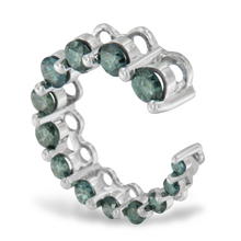 Load image into Gallery viewer, 14k White Gold 1ct. TDW Treated Blue Round Cut Diamond Pendant Necklace (Blue, I2-I3)