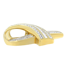 Load image into Gallery viewer, 14K Yellow Gold 2 1/2ct. TDW Baguette and Round-cut Diamond Pendant Necklace (G-H,VS1-VS2)