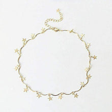 Load image into Gallery viewer, Dainty Gold Color Chain Tiny Star Choker Necklace For Women Bijou Necklaces Pendants Simple Boho